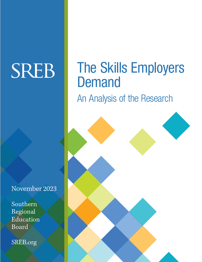 Cover of SREB report "The Skills Employers Demand: An Analysis of the Research"
